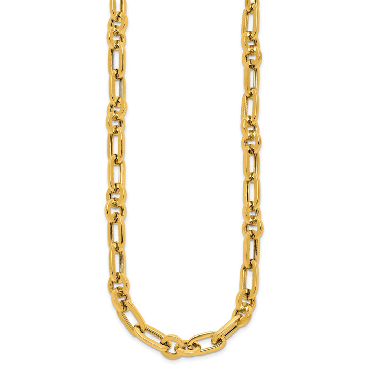 Gold 6.7 to 8.5 mm (tapered) Rolo Necklace, 18"