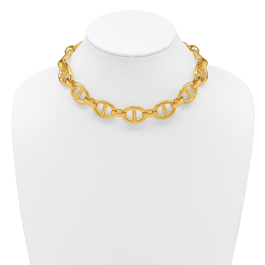Gold 18.7mm Anchor Necklace, 16