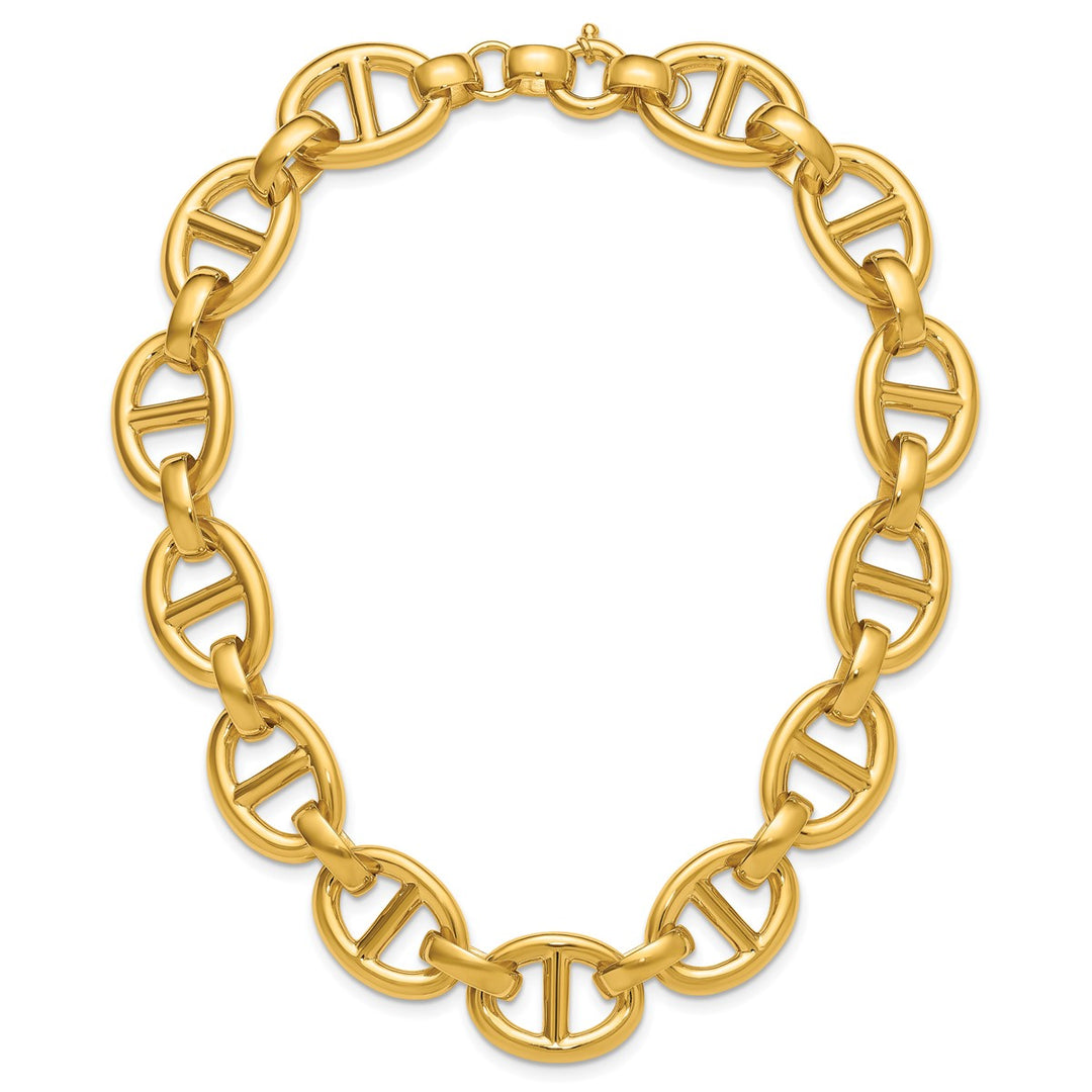Gold 18.7mm Anchor Necklace, 16