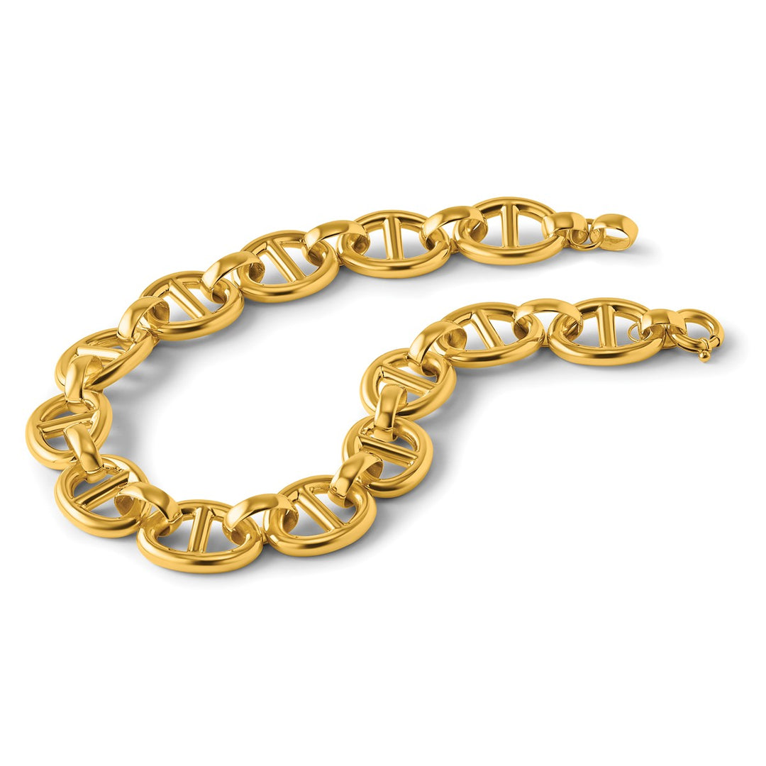 Gold 18.7mm Anchor Necklace, 16