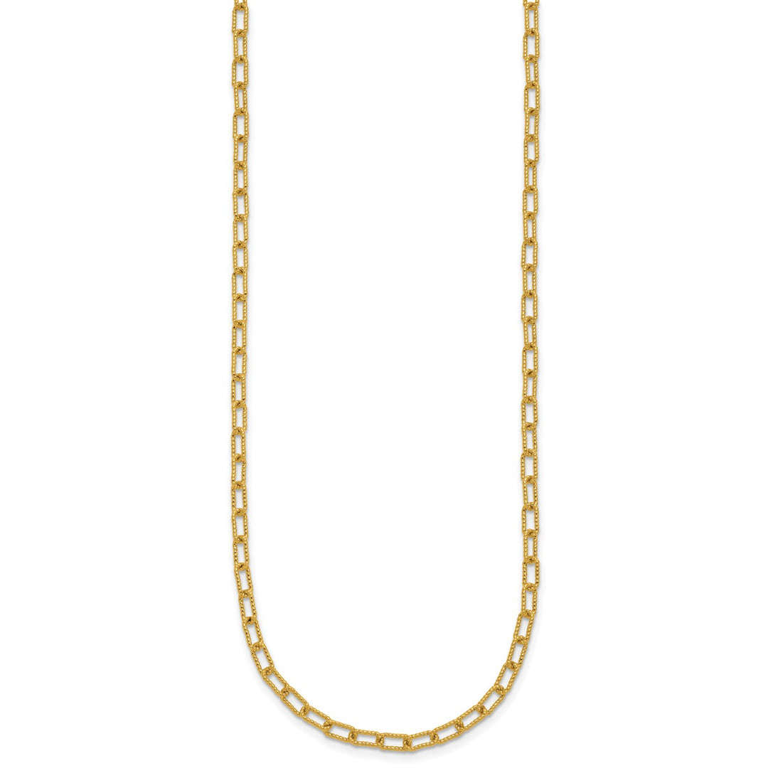 Gold 3mm Paperclip Necklace, 18