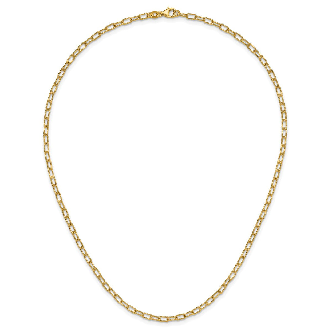 Gold 3mm Paperclip Necklace, 18