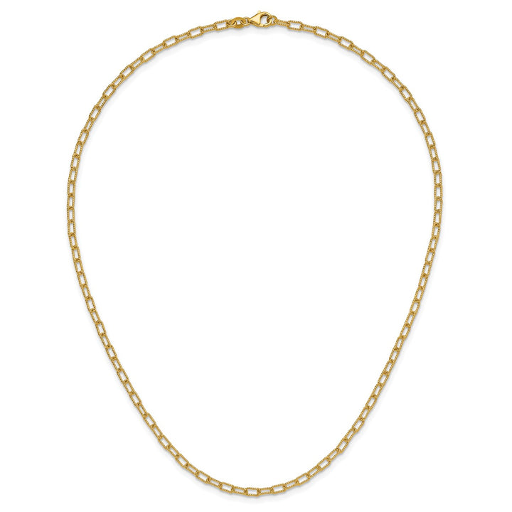 Gold 3mm Paperclip Necklace, 18"