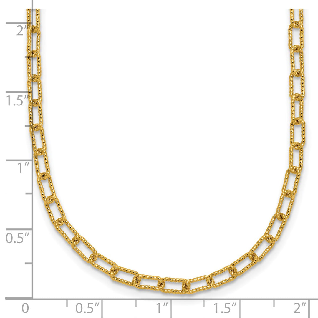 Gold 3mm Paperclip Necklace, 18