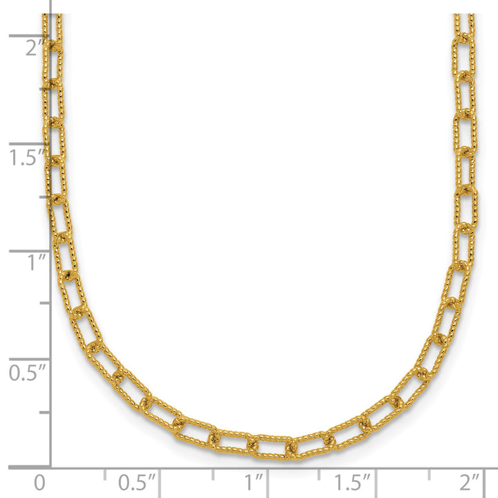 Gold 3mm Paperclip Necklace, 18"
