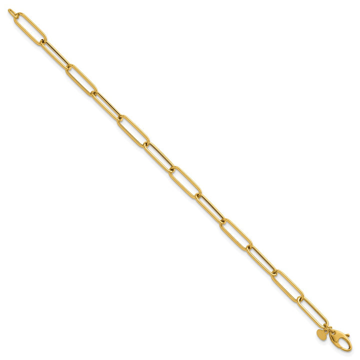 Gold 6mm Paperclip Bracelet, 7.5"