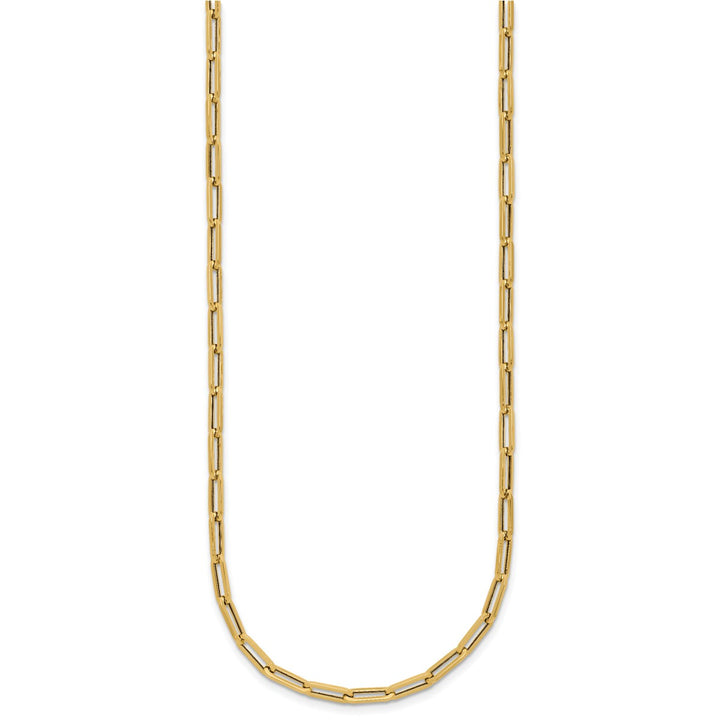 Gold 3mm Paperclip Necklace, 18"