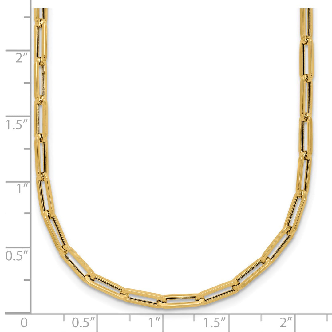 Gold 3mm Paperclip Necklace, 18