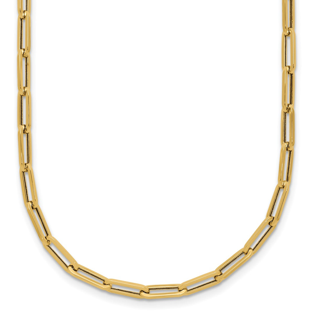 Gold 3mm Paperclip Necklace, 18