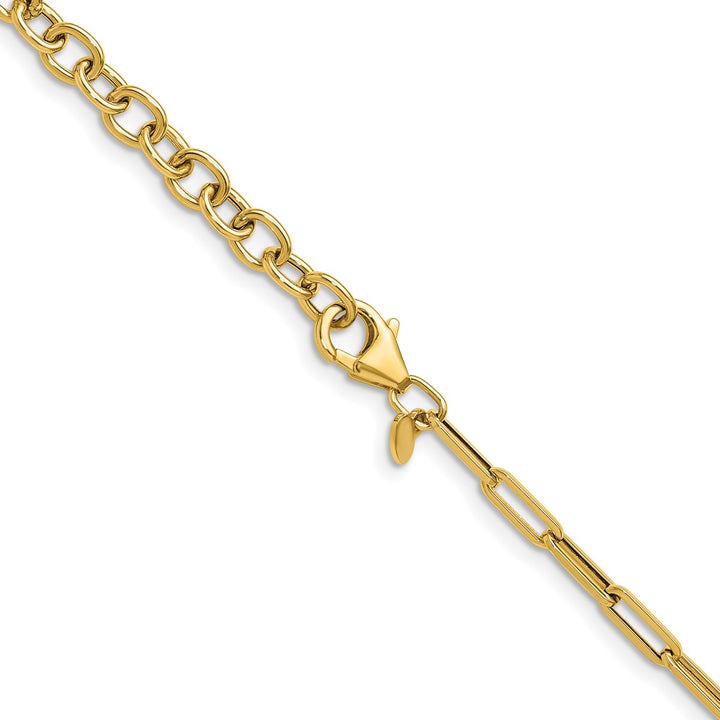 Gold 3mm Paperclip Necklace, 18"