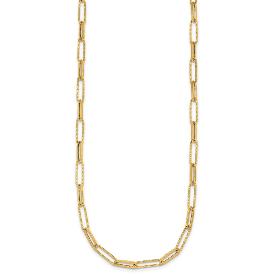 Gold 4.85mm Paperclip Chain, 16
