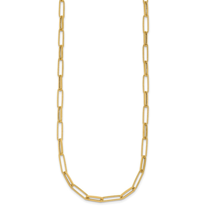 Gold 4.85mm Paperclip Chain, 16"