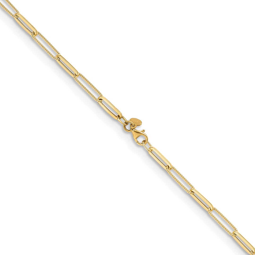 Gold 4.85mm Paperclip Chain, 16