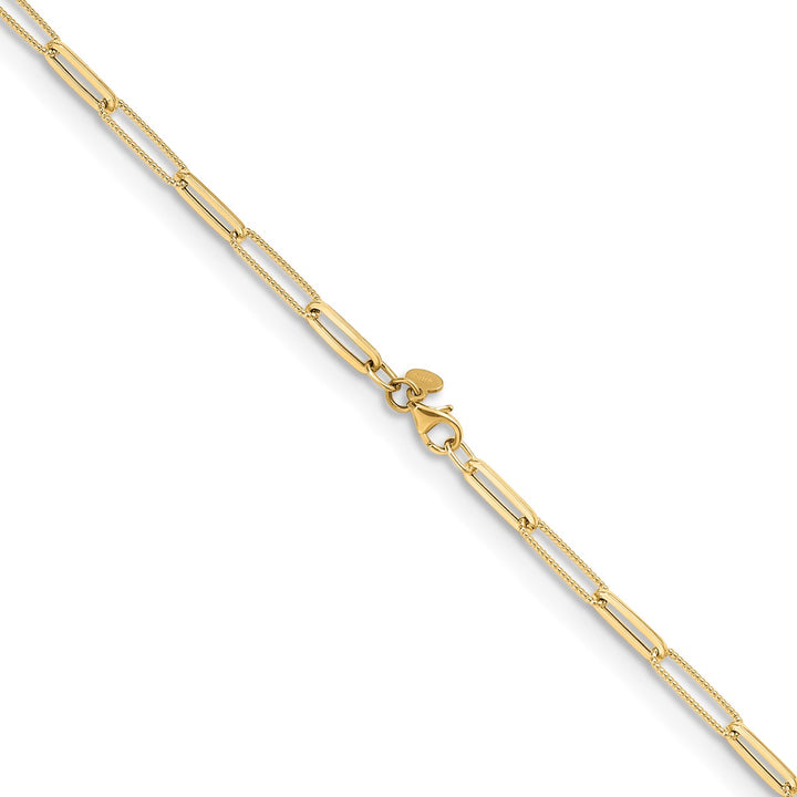 Gold 4.85mm Paperclip Chain, 16"
