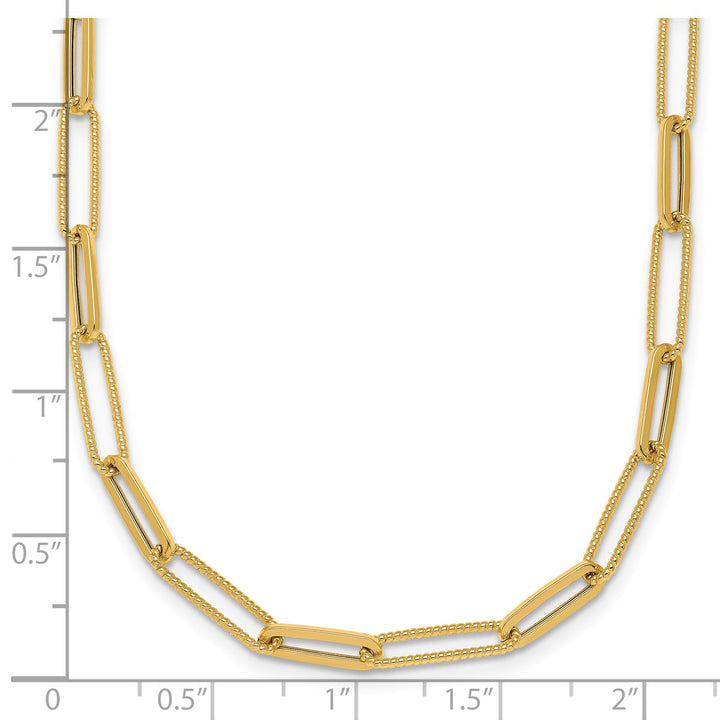 Gold 4.85mm Paperclip Chain, 16"