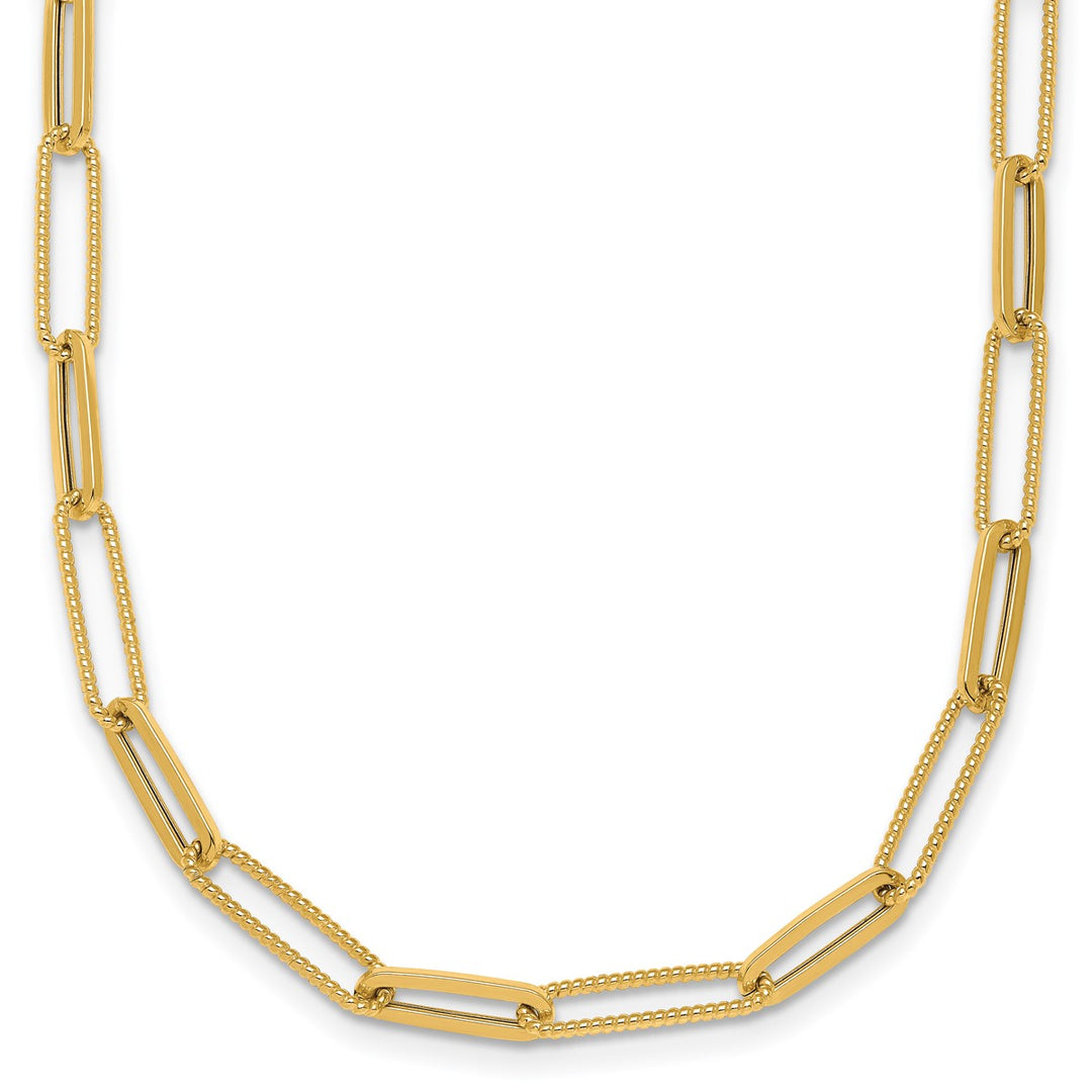 Gold 4.85mm Paperclip Chain, 16