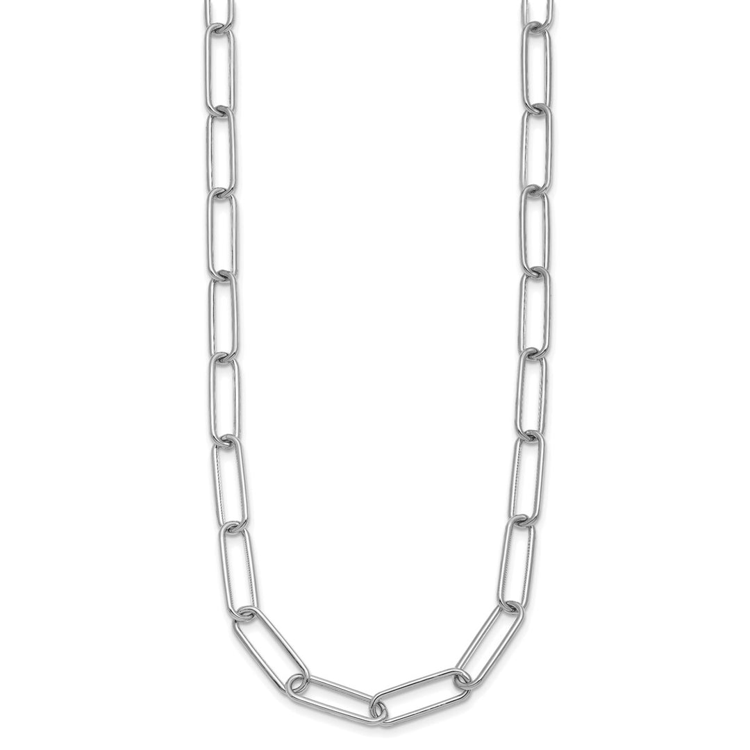 Gold 5.9mm Paperclip Necklace, 16