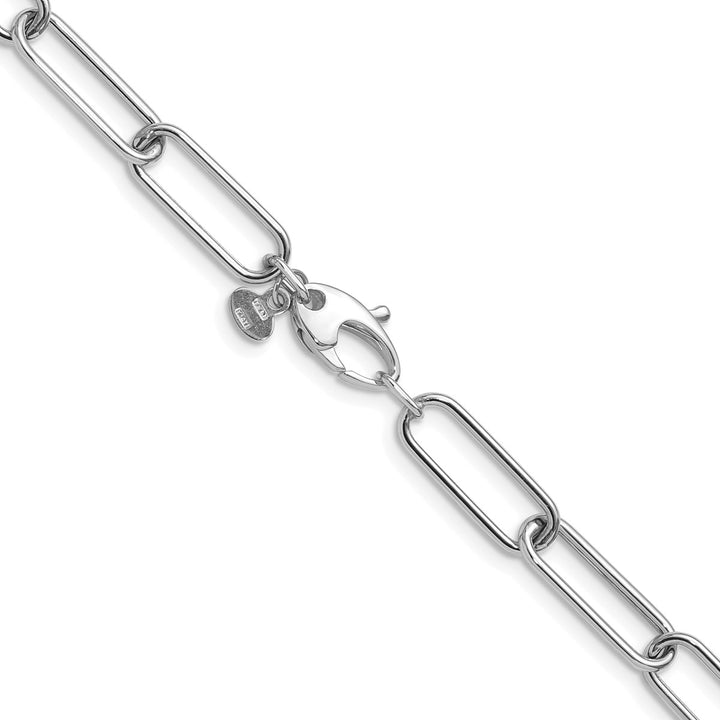 Gold 5.9mm Paperclip Necklace, 16"