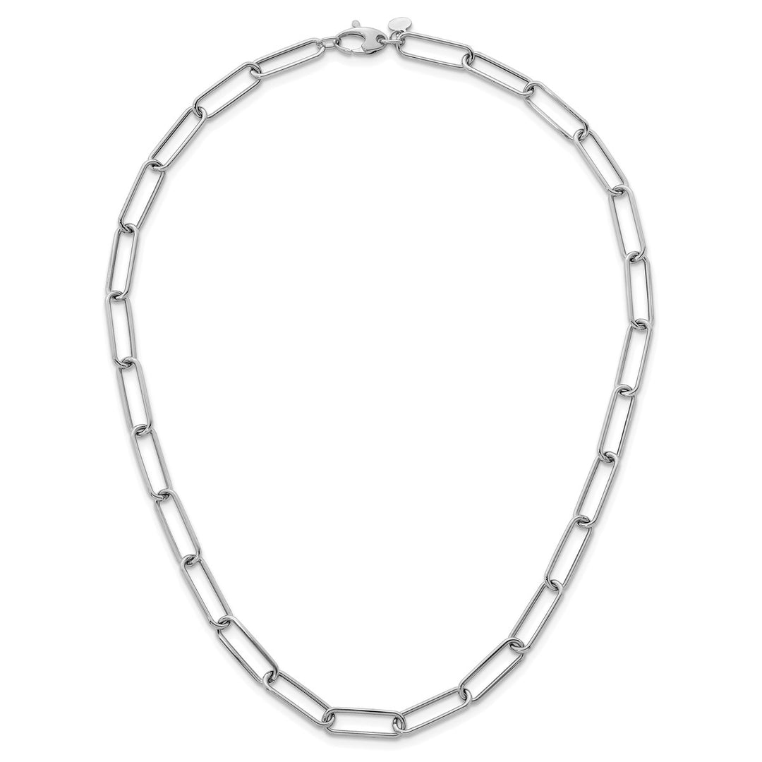 Gold 5.9mm Paperclip Necklace, 16