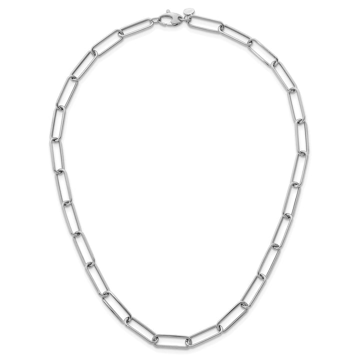 Gold 5.9mm Paperclip Necklace, 16"