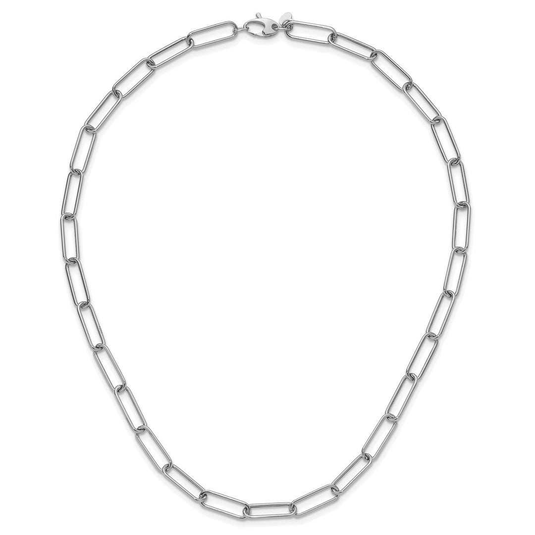 Gold 5.9mm Paperclip Necklace, 18
