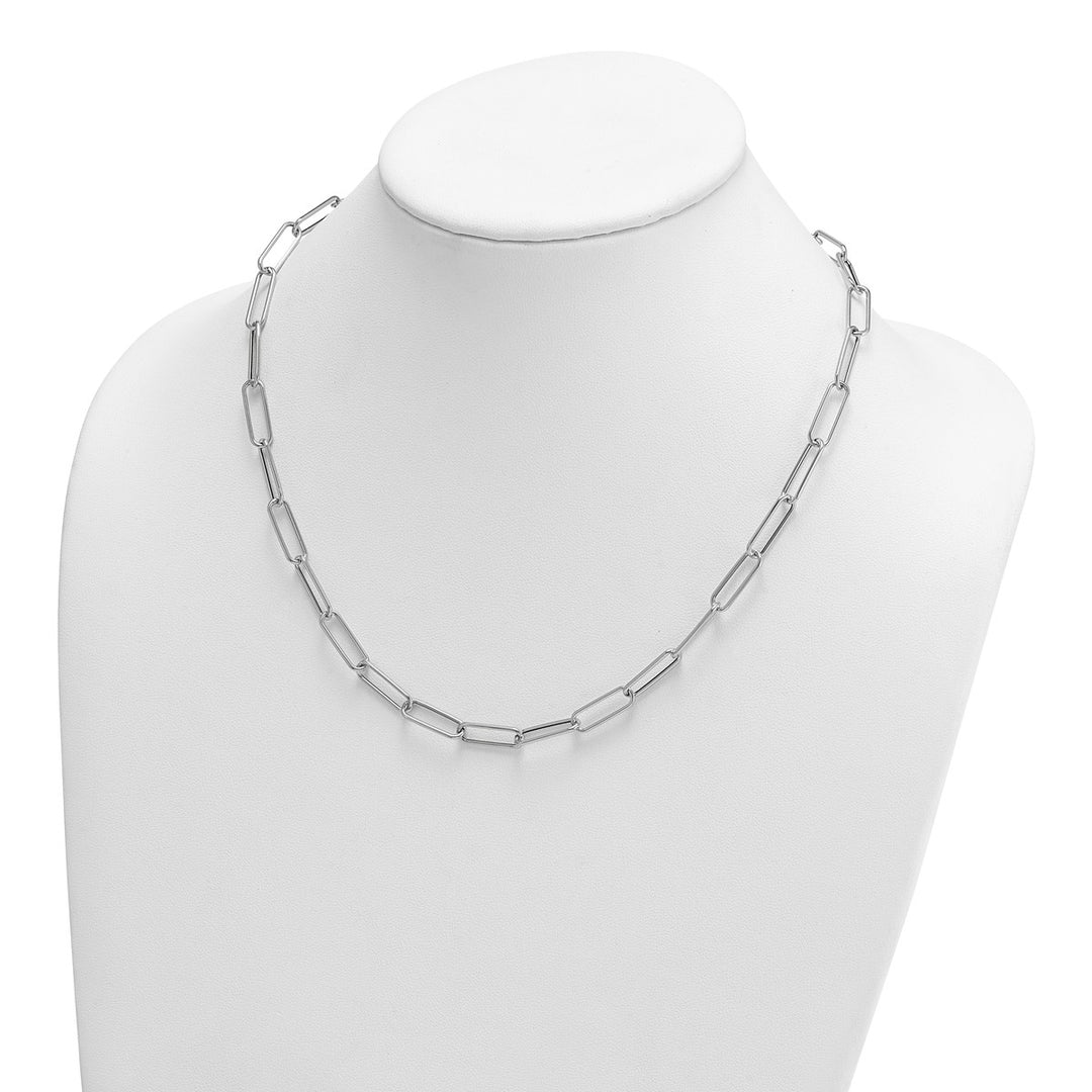 Gold 5.9mm Paperclip Necklace, 20