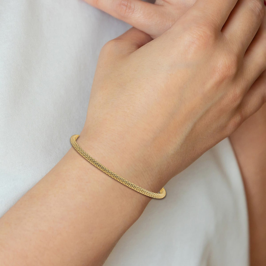 Gold 3mm Mesh Bracelet, 7.5