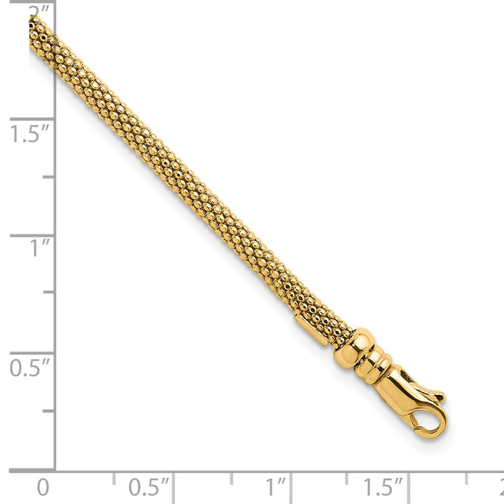 Gold 3mm Mesh Bracelet, 7.5"