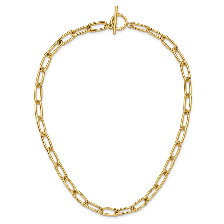 Gold 7.5mm Paperclip Chain, 18"