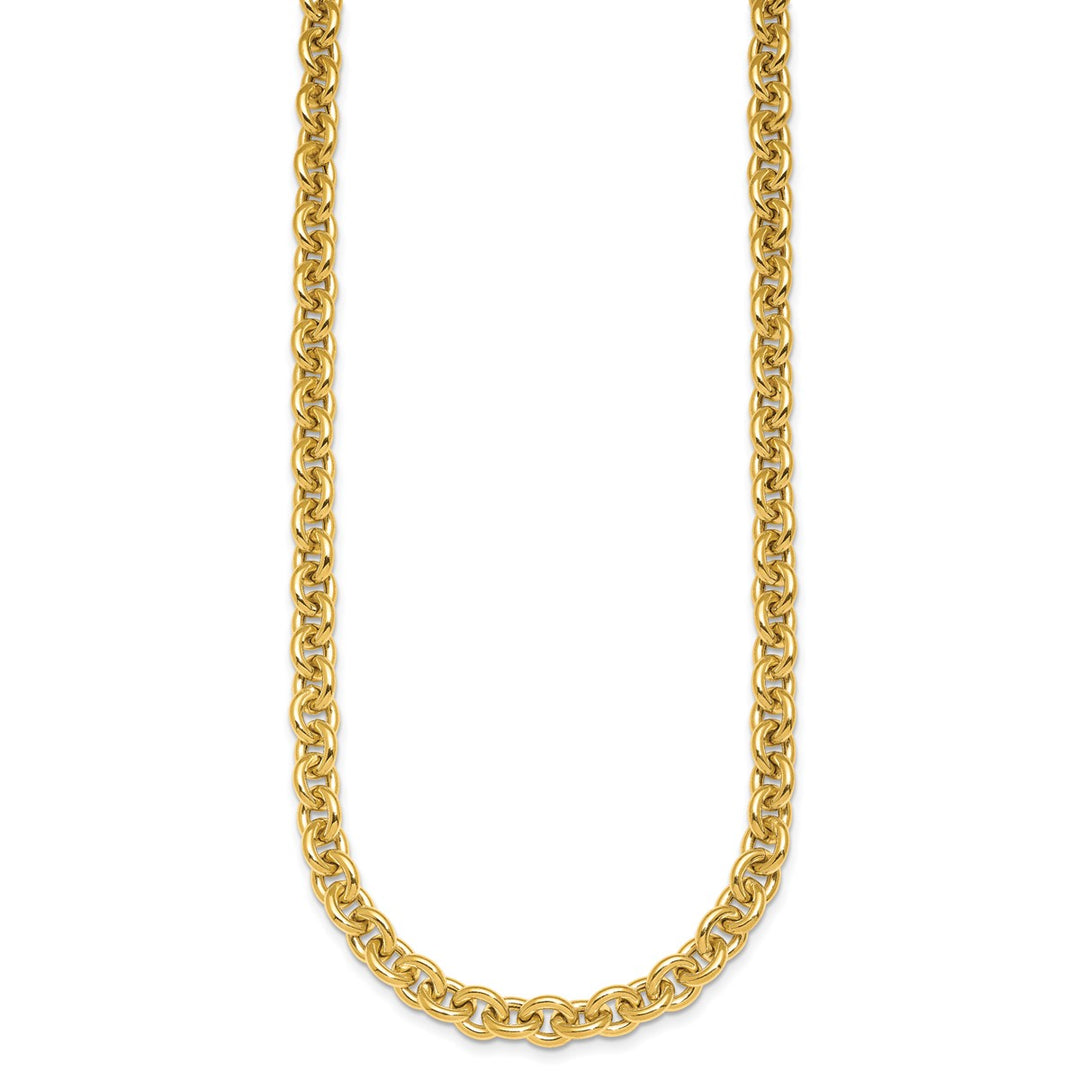 Gold 7mm Cable Necklace, 24