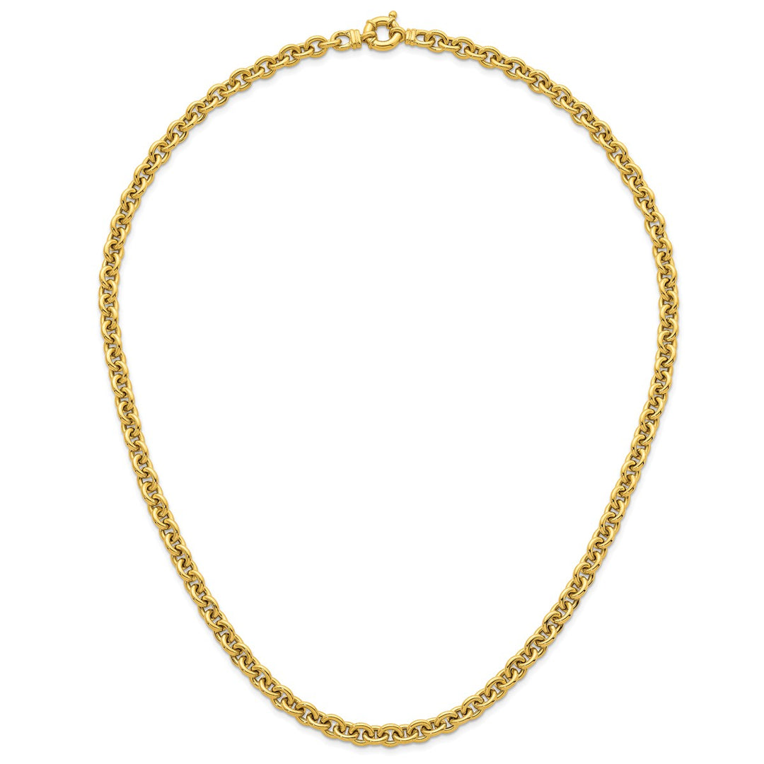 Gold 7mm Cable Necklace, 24