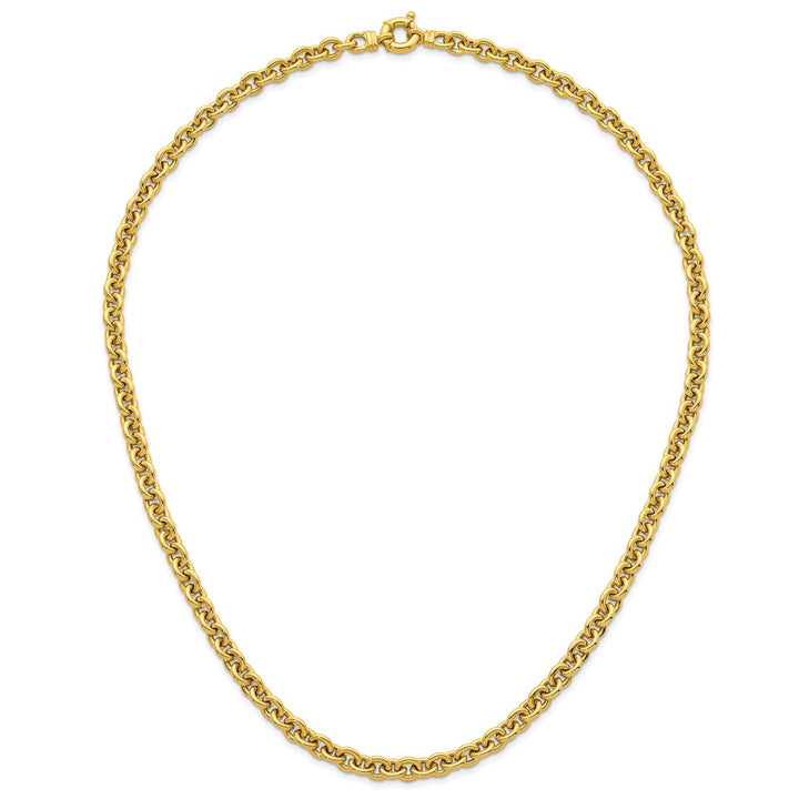 Gold 7mm Cable Necklace, 24"