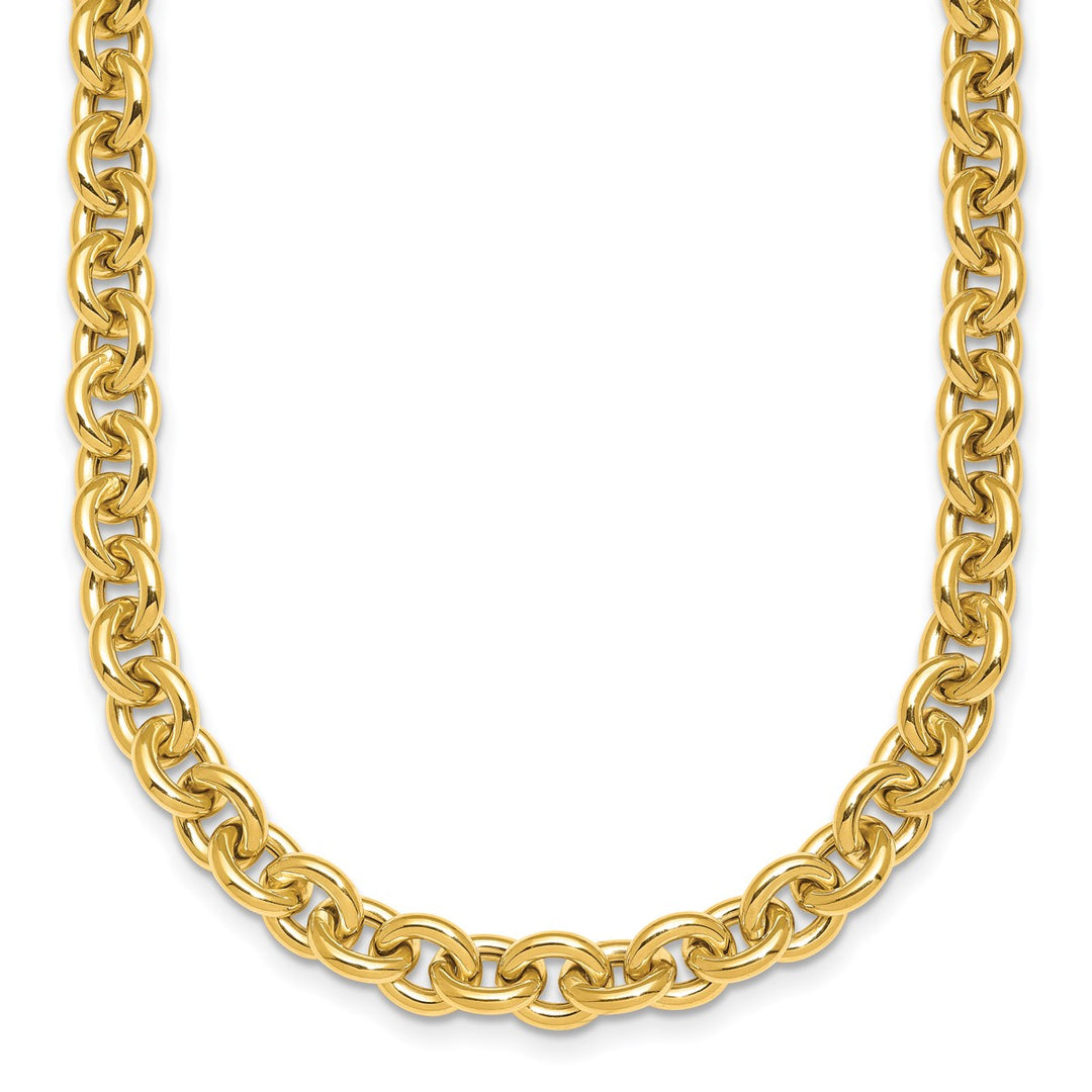 Gold 7mm Cable Necklace, 24