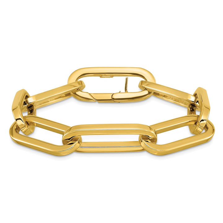 Gold 12mm Paperclip Bracelet, 8"