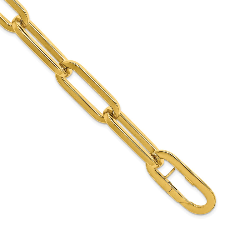 Gold 12mm Paperclip Bracelet, 8"