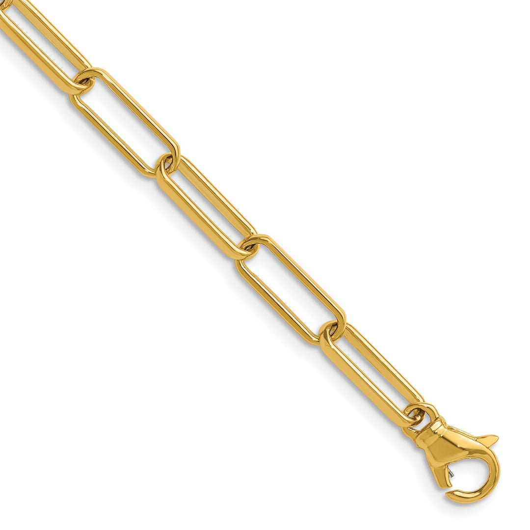 Gold 4.8mm Paperclip Chain, 30"
