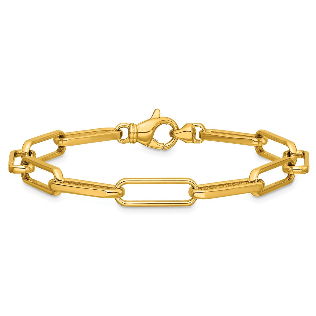 Gold 5.8mm Paperclip Chain, 7.5