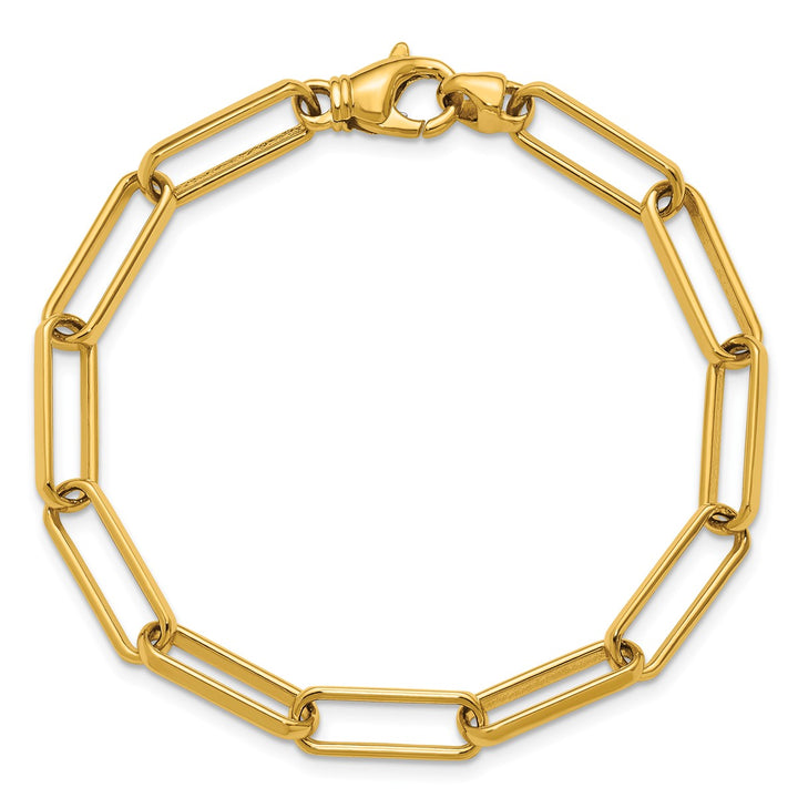 Gold 5.8mm Paperclip Chain, 8.5"