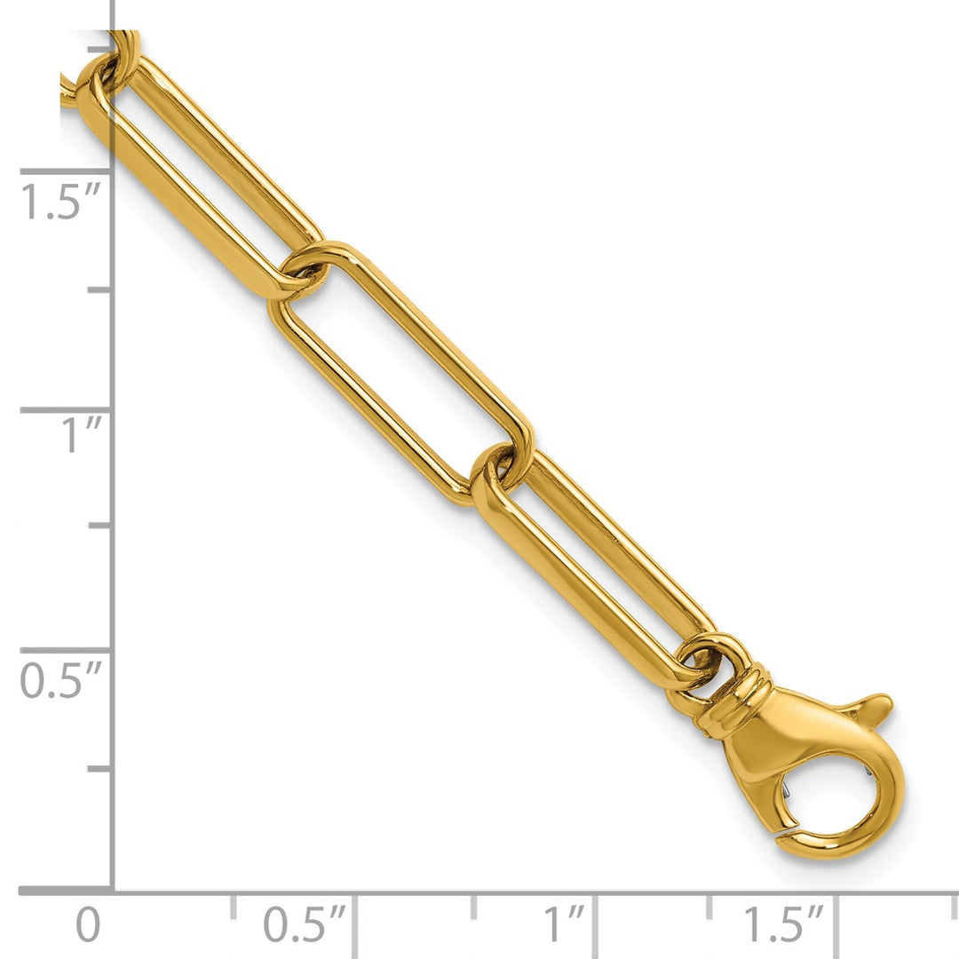 Gold 5.8mm Paperclip Chain, 8.5