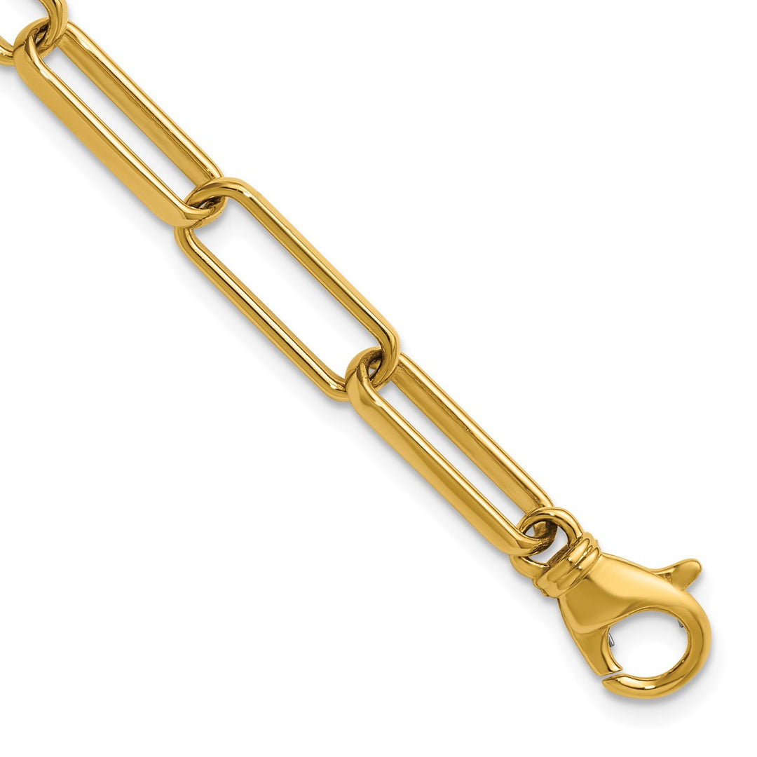 Gold 5.8mm Paperclip Chain, 8.5"