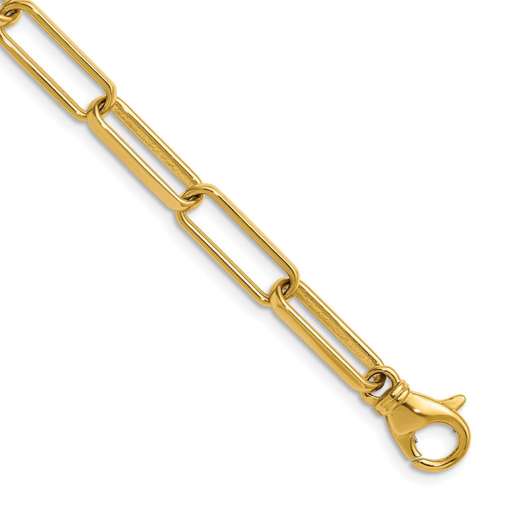 Gold 5.8mm Paperclip Chain, 20"