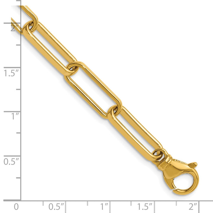 Gold 6.7mm Paperclip Chain, 20"