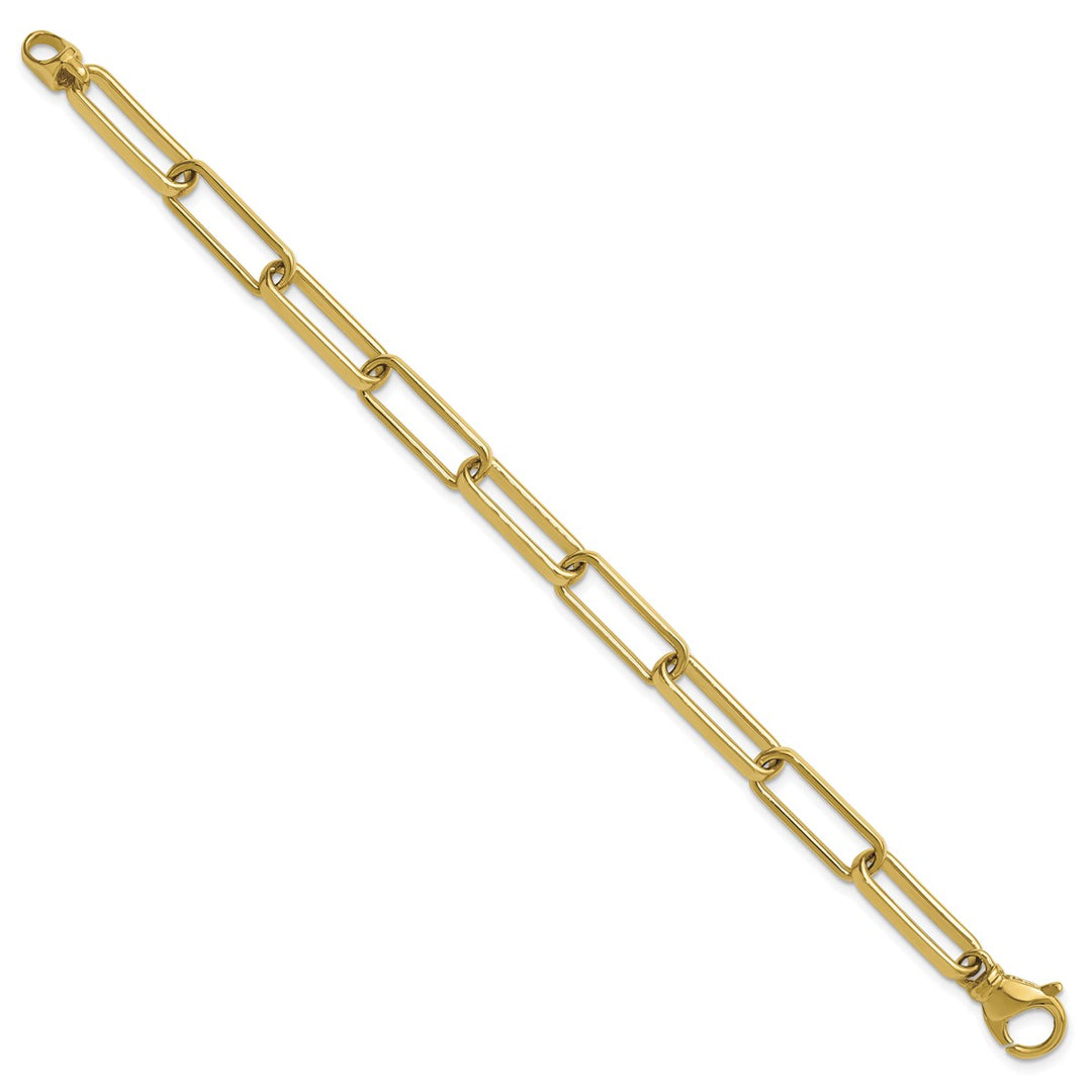 Gold 6.7mm Paperclip Chain, 8.5