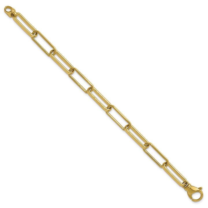Gold 6.7mm Paperclip Chain, 8.5"