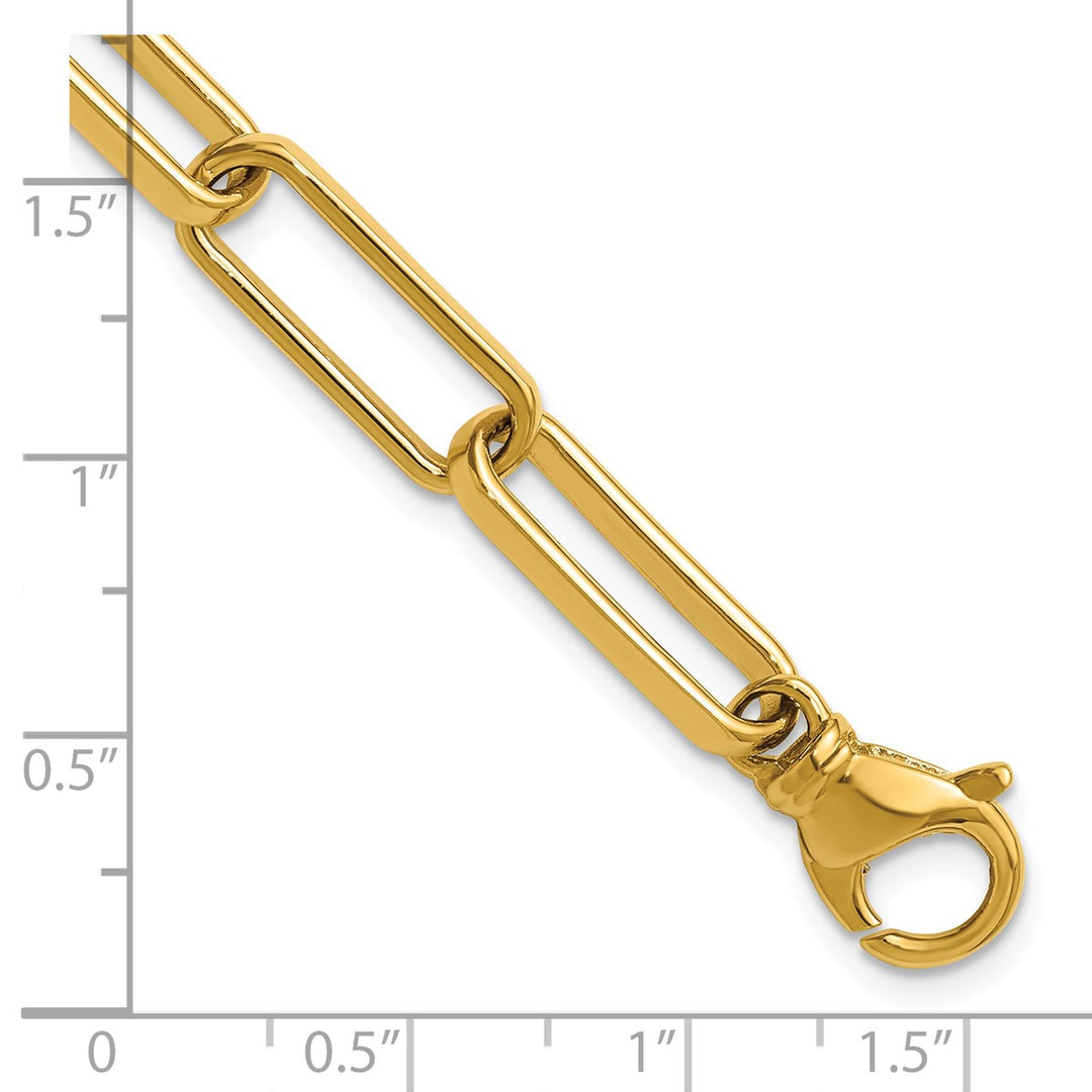 Gold 6.7mm Paperclip Chain, 8.5
