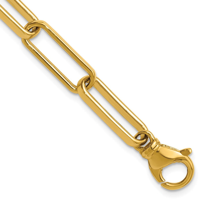 Gold 6.7mm Paperclip Chain, 8.5"