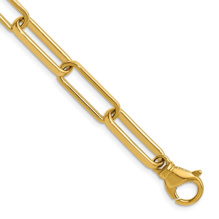 Gold 6.7mm Paperclip Chain, 24"