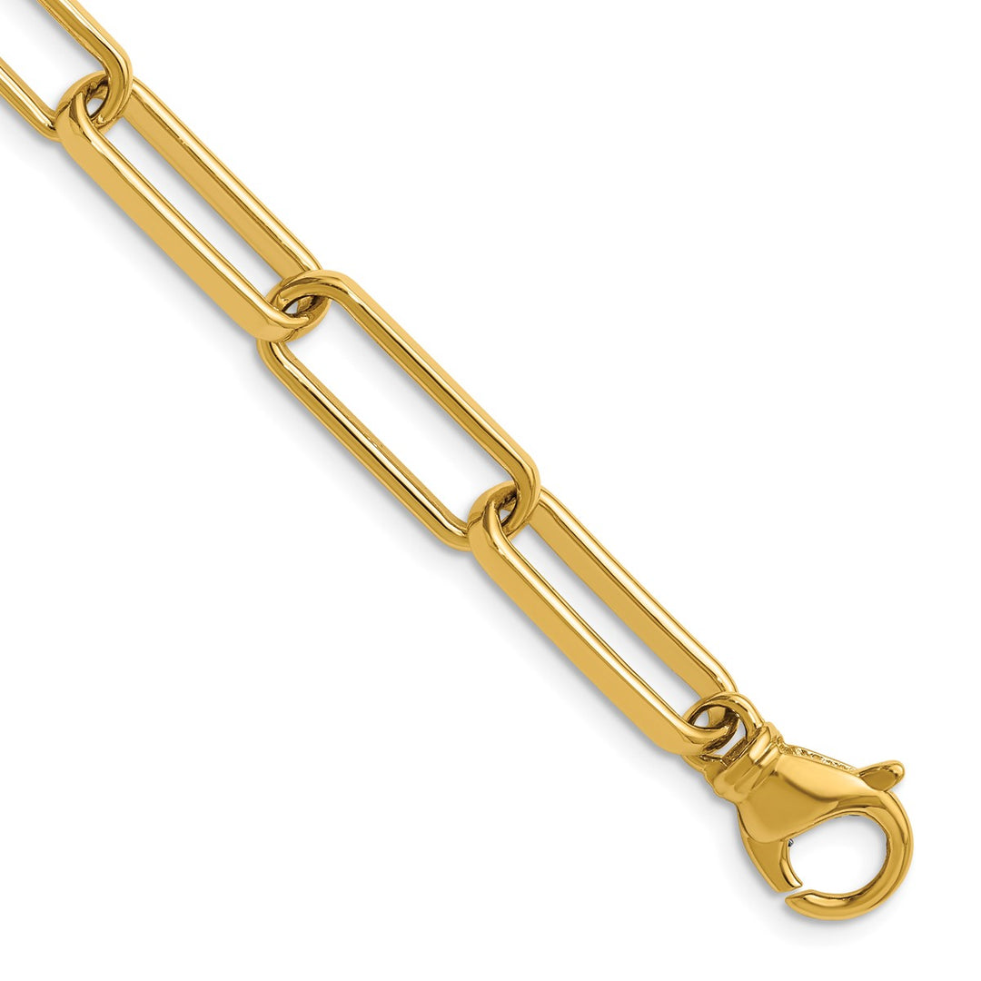 Gold 6.7mm Paperclip Chain, 20"