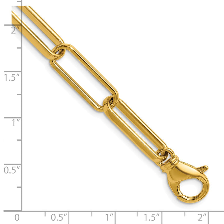 Gold 7.7mm Paperclip Chain, 20"