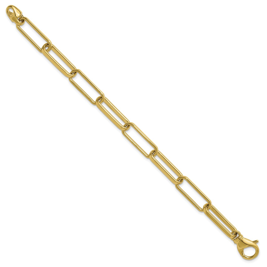 Gold 7.7mm Paperclip Chain, 8.5